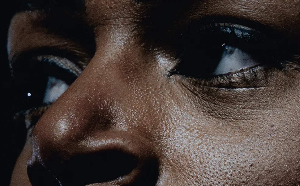 Close-up of an athlete's eyes