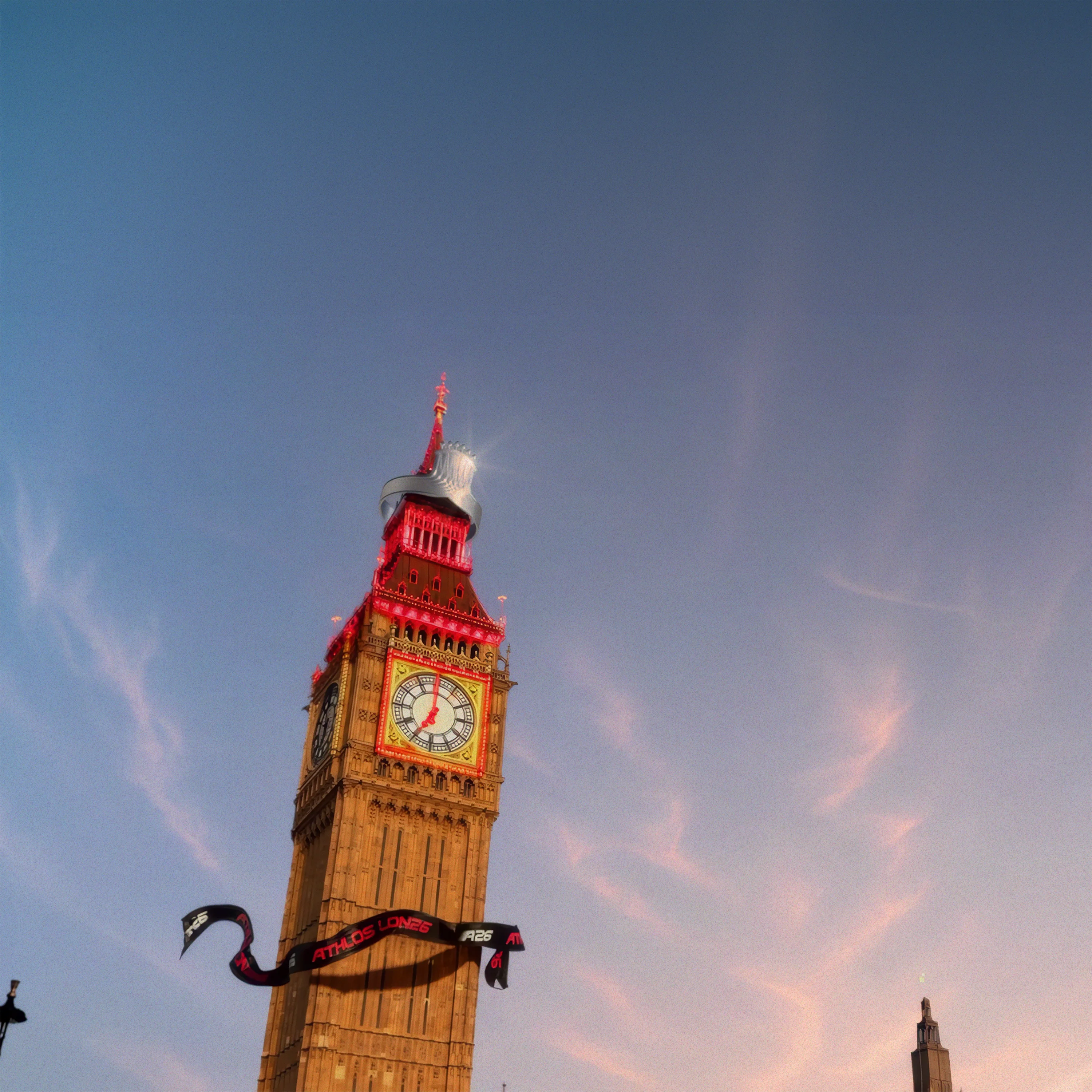 Big Ben illuminated for ATHLOS London 2026